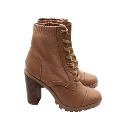 Chic Faux Leather Lace-Up Booties by BCBGeneration