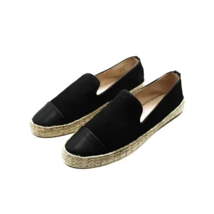 Stylish and Breathable Black Perforated Jute Cushioned Shoes by Charter Club