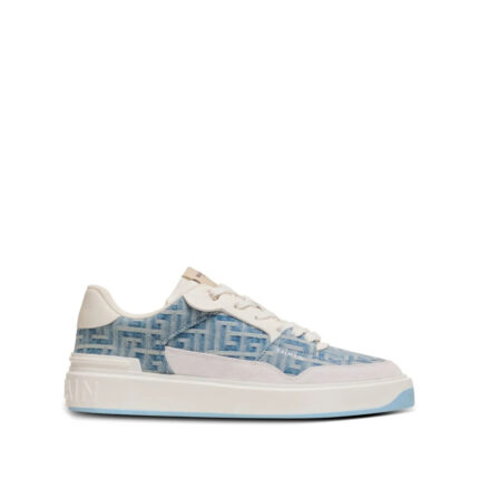 Balmain B-Court Denim Panelled Sneakers