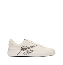 Balmain B-court Paris Leather Sneakers