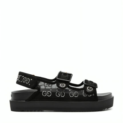 Gucci GG crystal-embellished mesh sandals