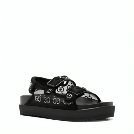 Gucci GG crystal-embellished mesh sandals