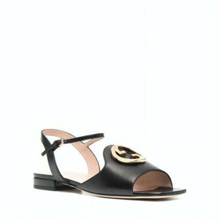 Gucci Interlocking G-logo Leather Sandals